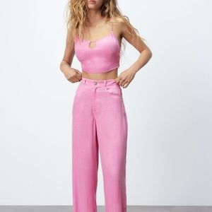 Zara flowy pants with top stitching